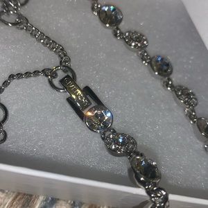 GIVENCHY Necklace SWAROVSKI Crystal Sterling Silv.